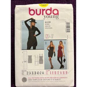 Burda 7460 sewing pattern womens bodycon dress